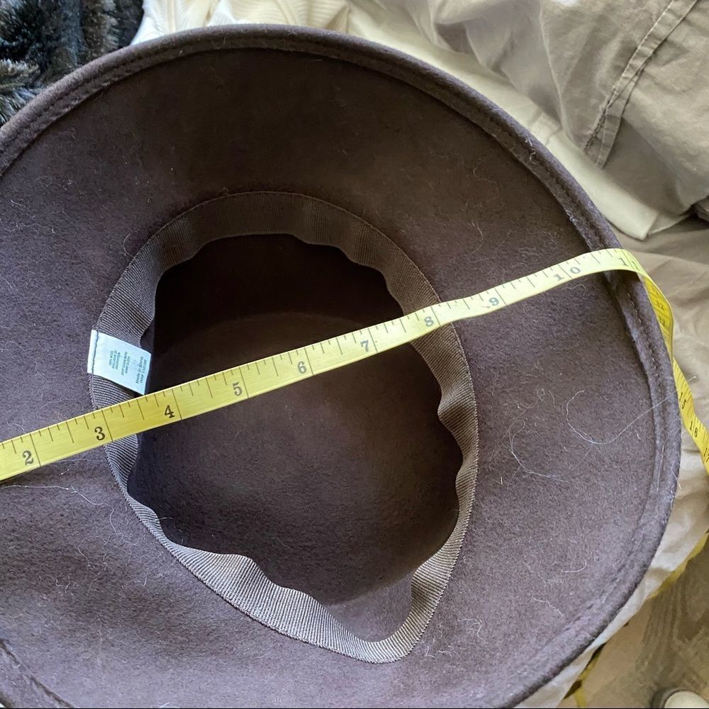 Vintage bucket hat brown 100% wool bow detail - Picture 3 of 5